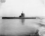 USS Menhaden departing Mare Island Naval Shipyard, California, United States, 4 May 1953, photo 2 of 2