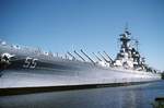 Museum ship North Carolina, Wilmington, North Carolina, United States, 9 Oct 1988, photo 1 of 2