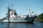 Museum ship North Carolina, Wilmington, North Carolina, United States, 9 Oct 1988, photo 2 of 2