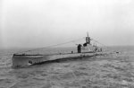 Submarine Oberon underway off Spithead, Hampshire, England, United Kingdom, 21 Jan 1943