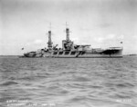 USS Oklahoma at Guantánamo Bay, Cuba, 1 Jan 1920