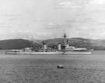 Pensacola at anchor, during the 1930s