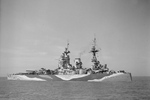 HMS Rodney underway off Liverpool, England, United Kingdom, 4 May 1942