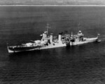 USS San Francisco at anchor, off San Pedro, California, United States, 22 Apr 1935