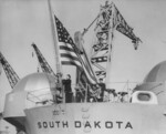 Lowering USS South Dakota