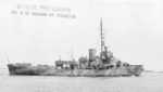 US Coast Guard cutter Spencer sailing as part of the war-time Navy serves as flagship for a convoy escort detachment in the North Atlantic, 1 Jun 1942, photo 2 of 2