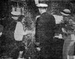 Mrs. A. G. Gieselmann christening submarine Spot, Mare Island Naval Shipyard, Vallejo, California, United States, 19 May 1944