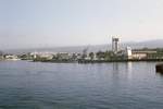 USS Halibut, USS Pickerel, USS Perch, a unidentified submarine, and USS Sterlet at Submarine Base Pearl Harbor, Hawaii, United States, 12 Apr 1967