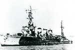 Light cruiser Tama in arctic camouflage, 1942