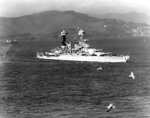 USS West Virginia entering San Francisco Bay during the 1930s