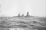 Yamashiro running trials in the Pacific Ocean south of Tateyama, Chiba Prefecture, Japan, 24 Dec 1934, photo 1 of 2