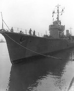 Yukikaze unarmed at Tokyo, Japan, on display for representatives of the United States, United Kingdom, Russia, and China, 26 May 1947