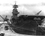 Yorktown in Dry Dock #1 of the Pearl Harbor Navy Yard, 29 May 1942