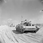 Crusader and Sherman tanks, El Alamein, Egypt, 1942