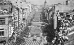 Jeeps in the National Day parade, intersection of Chongqing South Road Section 1 and Hengyang Road, Taipei, Taiwan, Republic of China, 10 Oct 1961, photo 2 of 2