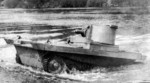 Vickers-Carden-Loyd A4E11 Light Amphibious Tank making landfall, 1930s