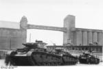 Three German Neubaufahrzeug heavy tanks at Oslo, Norway, 19 Apr 1940