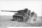 Tiger I heavy tank of the German 1st SS Division Leibstandarte SS Adolf Hitler in Northern France, spring 1944, photo 3 of 5