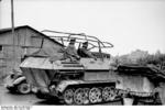 German General Heinz Guderian in a SdKfz. 251/3 halftrack vehicle, France, May 1940, photo 5 of 6