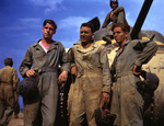 Crew of an American M4 Sherman medium tank posing outside the vehicle, Fort Knox, Kentucky, United States, Jun 1942, photo 2 of 2