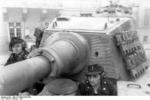 Close-up view of the turret of a Tiger II heavy tank, Budapest, Hungary, Oct 1944