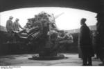 12.8 cm FlaK 40 anti-aircraft gun in a flak tower, Germany, 1943, photo 1 of 2