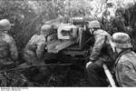 German paratroopers firing a 7.5 cm PaK 40 anti-tank gun, France, 21 Jun 1944