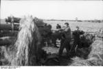 German Luftwaffe crew cleaning the barrel of an 8.8 cm FlaK anti-aircraft gun, Russia, 1942, photo 2 of 2