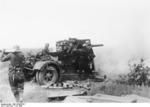 German 8.8 cm FlaK gun in combat near Orel, Russia, Jul 1942, photo 2 of 2