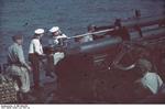 German gunboat with 8.8 cm FlaK gun on the Black Sea off Constanta, Romania, Jul 1941, photo 2 of 4