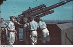 German gunboat with 8.8 cm FlaK gun on the Black Sea off Constanta, Romania, Jul 1941, photo 3 of 4