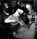 Female workers at the John Inglis and Company factory for Bren guns in Toronto, Canada, 1940s