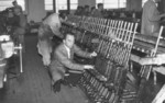 Completed Bren guns at Royal Small Arms Factory Enfield, London, England, United Kingdom, date unknown