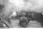 German paratroopers manning a 7.5 cm Flak 264/3(i) anti-aircraft gun, San Felice Circeo, Italy, 26 Dec 1943, photo 5 of 6