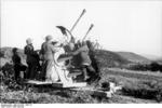 German 3.7 cm Flakzwilling 43 anti-aircraft gun in northern France, Jul-Sep 1943, photo 5 of 6