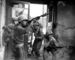 US Marines fighting in Korea, 20 Sep 1950; note M1 Carbines