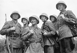 Soviet troops at Smolensk, Russia, 1 Jul 1941; note PPSh-41 and Mosin-Nagant weapons