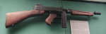 Thompson submachine gun model 1928A1 on display at the West Point Museum, United States Military Academy, West Point, New York, United States, 22 Sep 2007