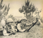 Troops of Japanese 13th Army operating a Type 89 grenade launcher, Jinhua, Zhejiang, China, 30 May 1942