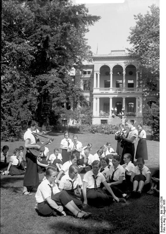 Members of the Nazi Party League of German Girls in Potsdam, Germany, Aug 1935