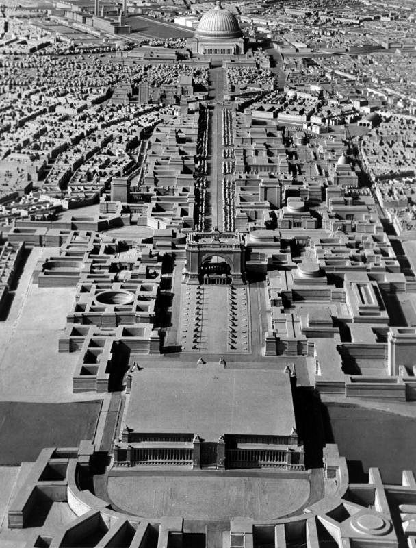 Model displaying Albert Speer's design for a new Berlin, Germany, 1939