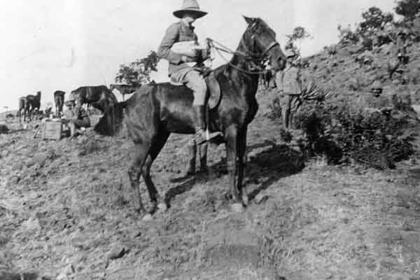 Winston Churchill as a reporter for the Morning Post newspaper during the Boer War, 1899