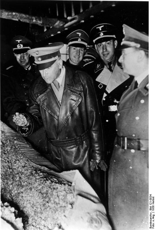 Frick inspecting [grain?] in Sudetenland, Czechoslovakia, 23 Sep 1938