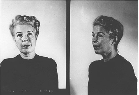 Mildred Gillars' prison mugshot, 1949