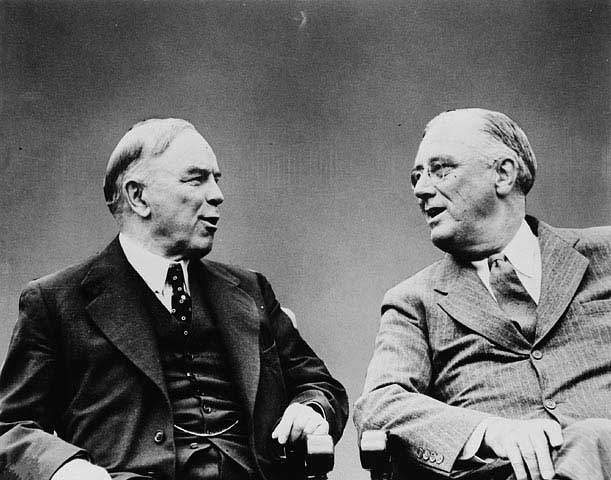 Mackenzie King and Franklin Roosevelt, Quadrant Conference, Quebec City, Quebec, Canada, 17-24 Aug 1943