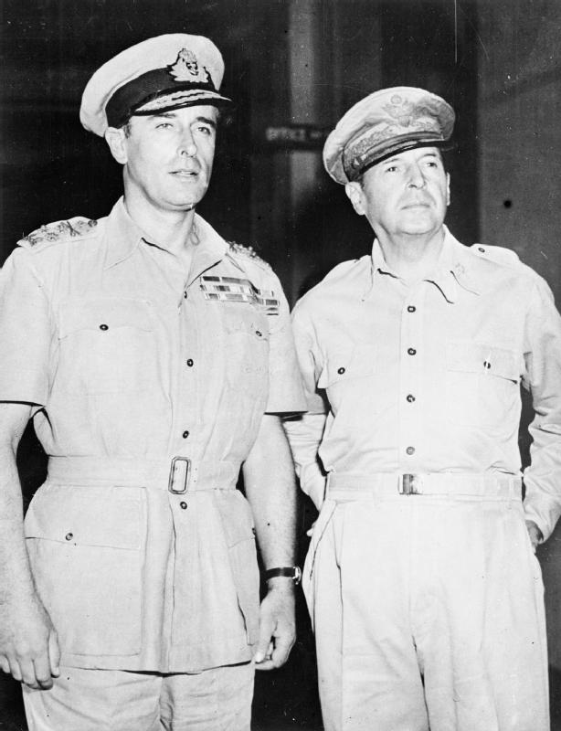 Louis Mountbatten and Douglas MacArthur, Jul 1944