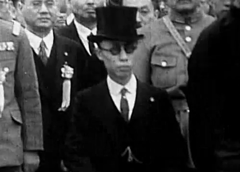 Puyi with Japanese representatives, Tianjin, China, late 1920s