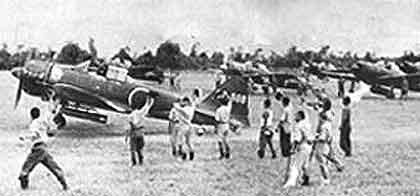 Yukio Seki's special attack squadron took off among cheers, Mabalacat Airfield, Philippines, 25 Oct 1944