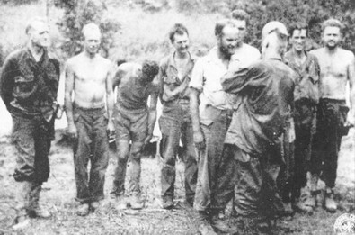 General Stilwell awarding medals at Myitkyina, Burma, 1944