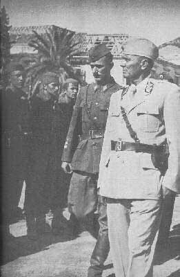 Tito inspecting troops on Vis island, Yogoslavia, Sep 1944